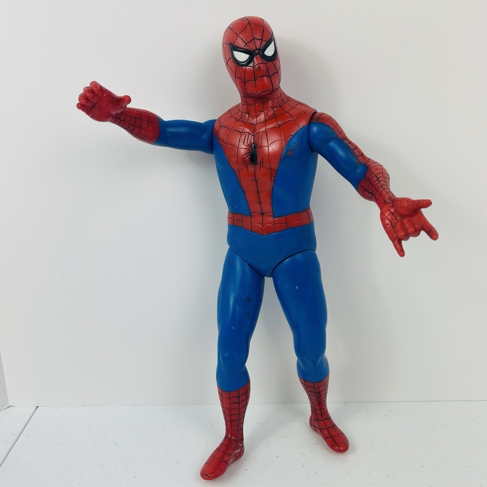 Vintage Spider Man Action Figure 1991 Marvel Toy Biz Inc 14 inch Mexico